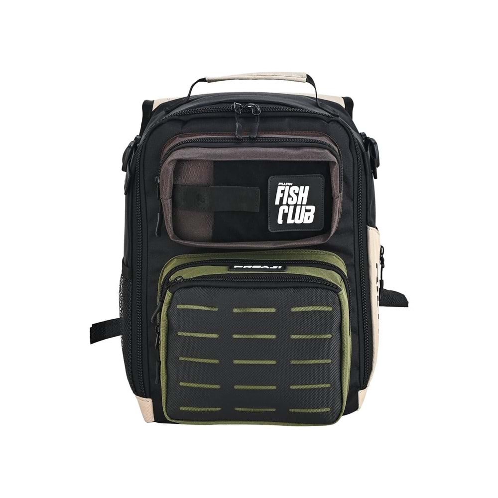 Fujin ProAji Back Pack Green Beige Balıkçı Sırt Çantası