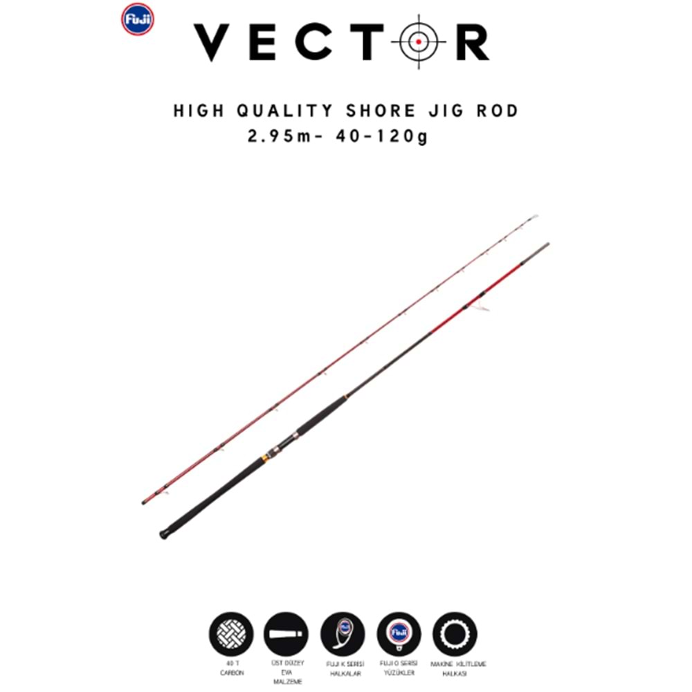 Caretta Vector 2.95 m 40-120 g Shore Jig Rod