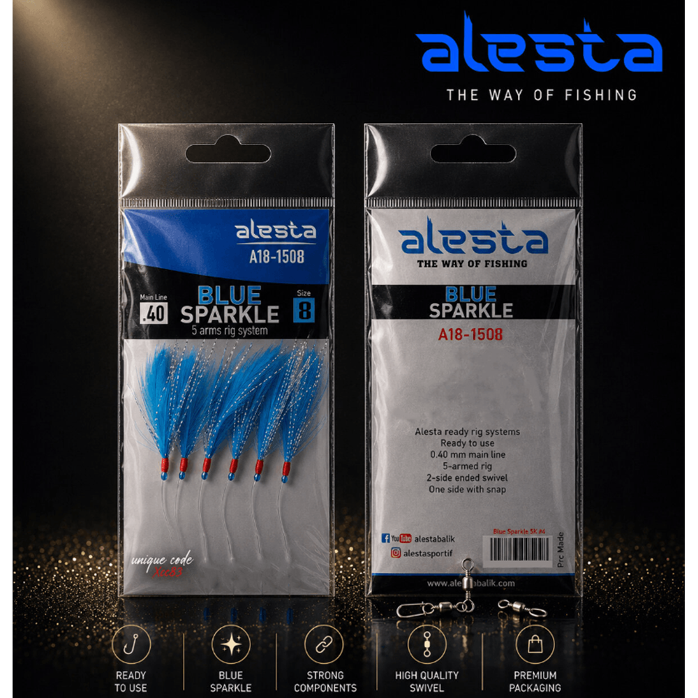 Alesta Blue Sparkle Rig X0253 5K Çapari - 0.30MM NO:8