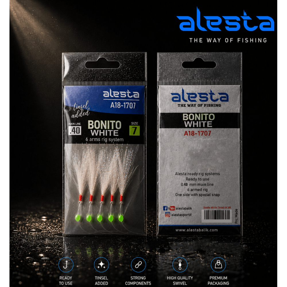 Alesta Bonito White Tinsel Rig X0270 6K Çapari - 0.40MM NO:6