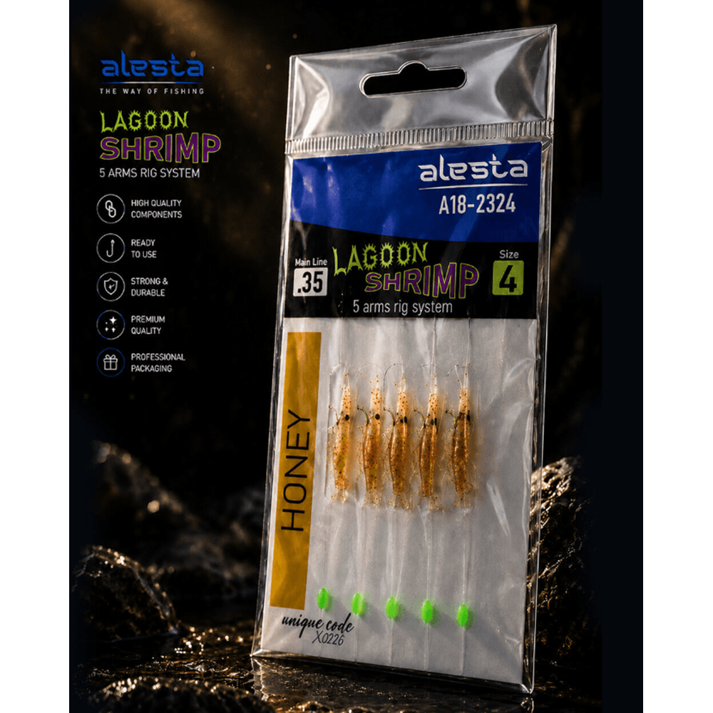 Alesta Lagoon Shrimp Rig X0288 5K Çapari - 0.35MM NO:4 - HONEY