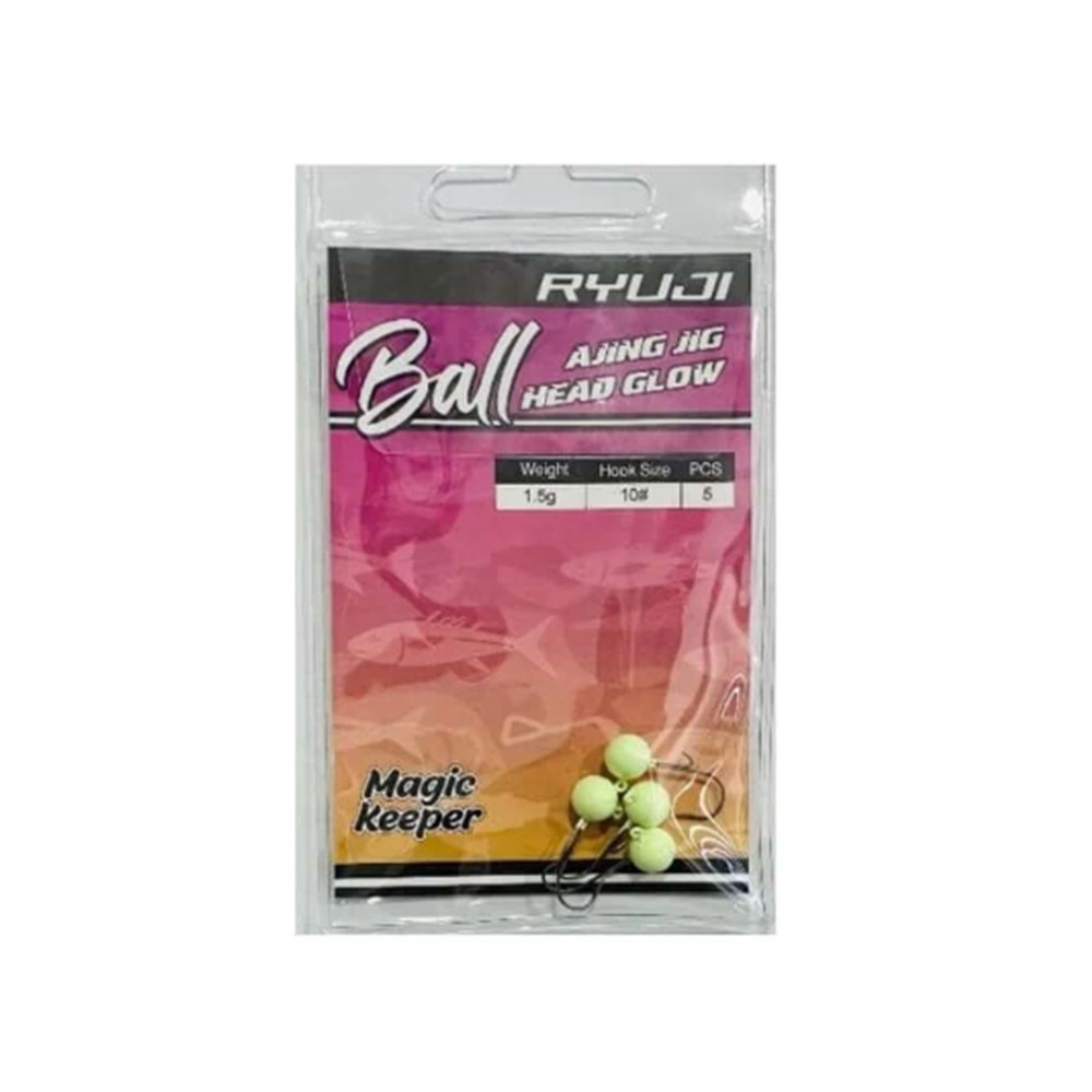 Ryuji Ball Ajing Jig Head Glow #10