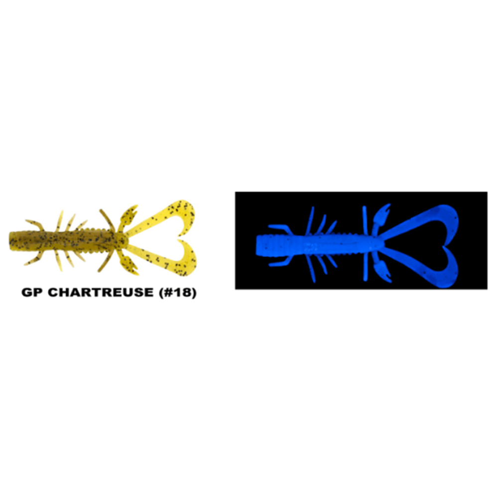 Daiwa Bait Junkie Risky Critter 7.62 Cm Silikon Yem (6 Adet) - GP CHARTREUSE UV