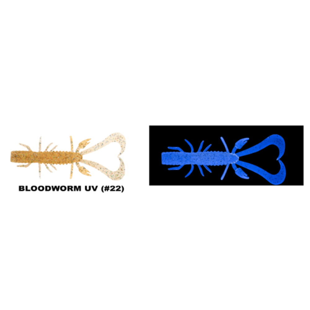 Daiwa Bait Junkie Risky Critter 7.62 Cm Silikon Yem (6 Adet) - BLOODWORM UV