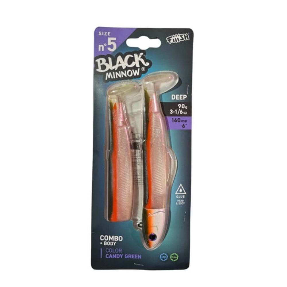 Fiiish BM160/5 BM793 Combo Deep 90gr Candy Green Silikon Yem