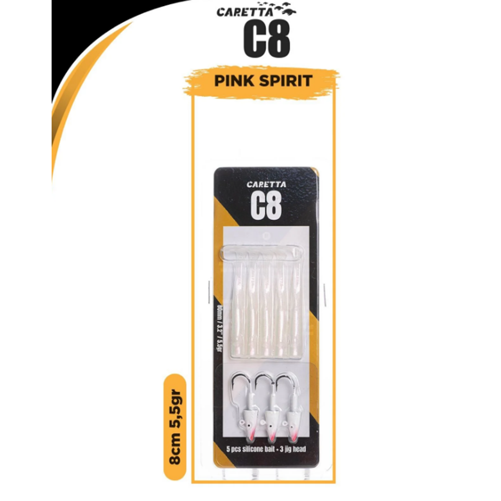 Caretta C8 8cm 5.5g Silikon Yem - PINK SPIRIT