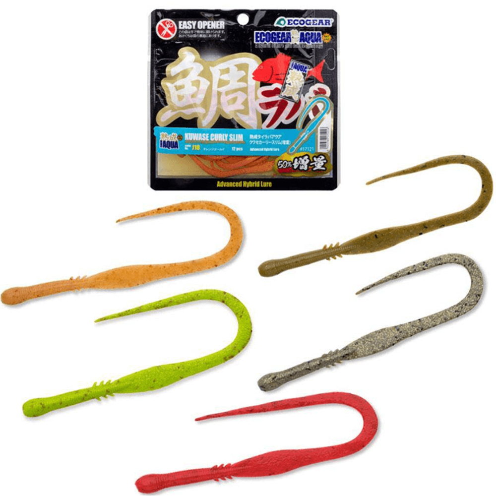 Ecogear Aqua Tairaba Kuwase Curly Slim 12li Silikon Yem