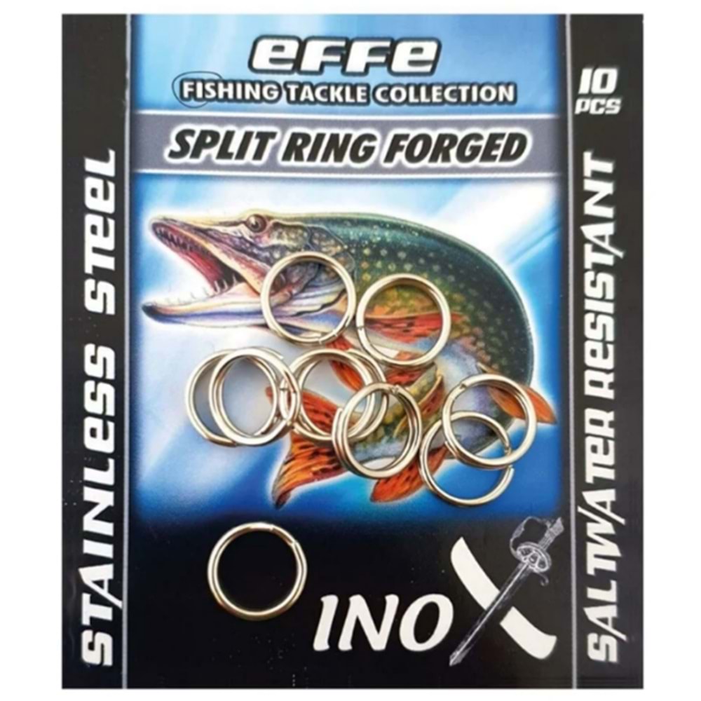 EFFE Split Ring Forged Paslanmaz Dövme Çelik Olta Halkası