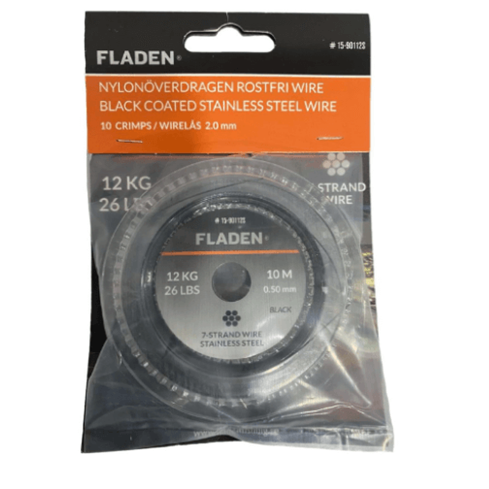 Fladen Çelik Tel Makara 10M-Siyah - 20KG