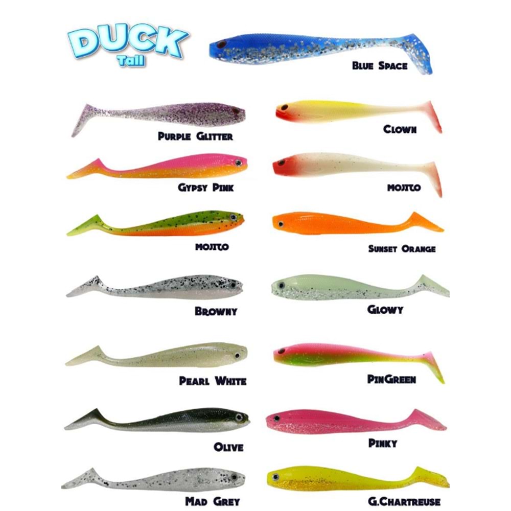 Fujin Duck Tail 9cm Silikon Balık (3Adet)