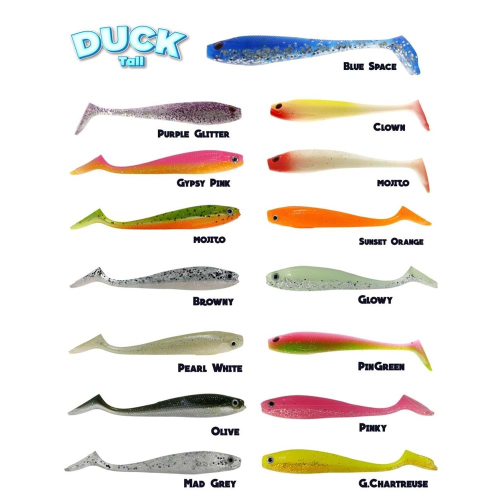 Fujin Duck Tail 9cm Silikon Balık (3Adet)
