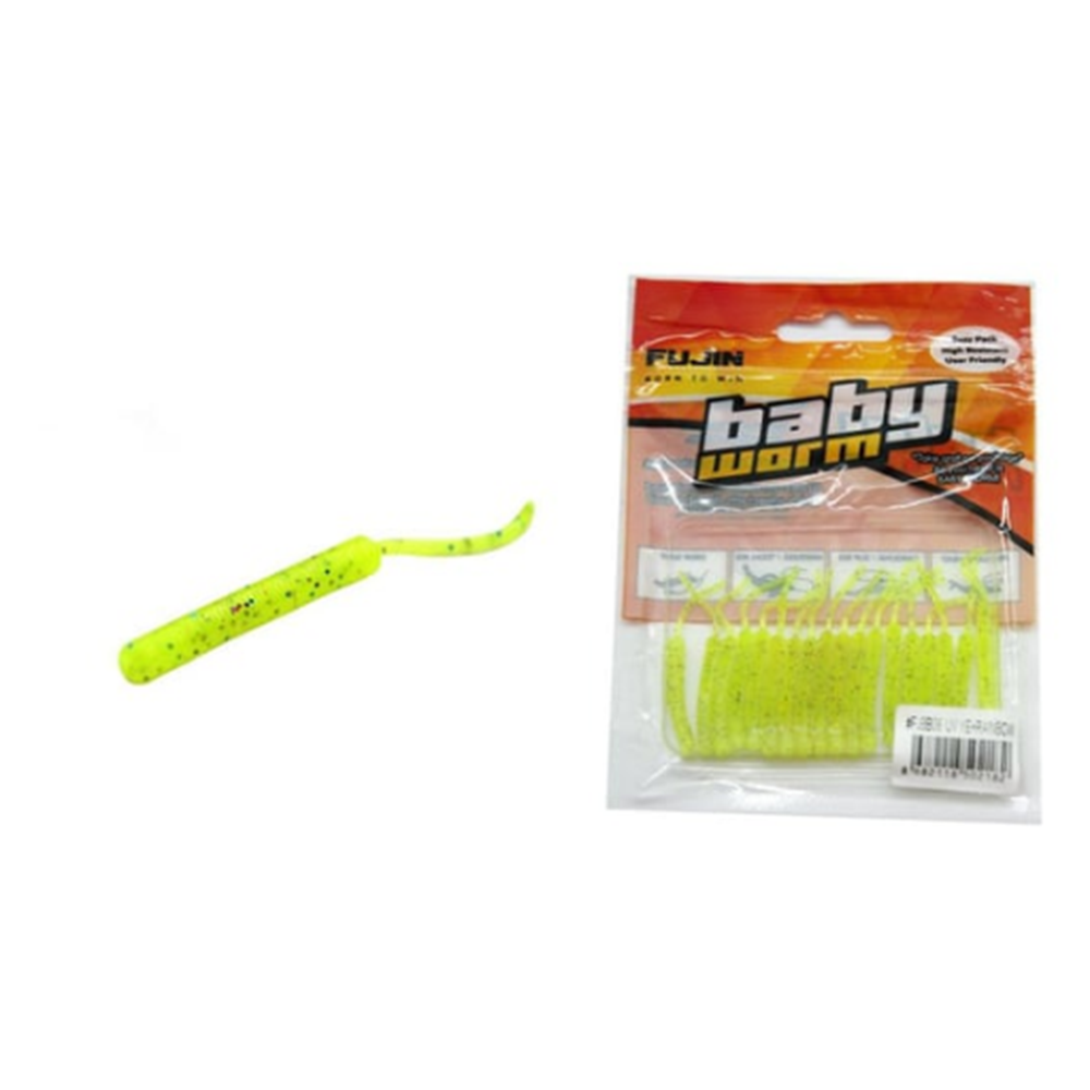 Fujin Baby Worm 5,2cm Floating LRF Silikonu - YELLOW UV
