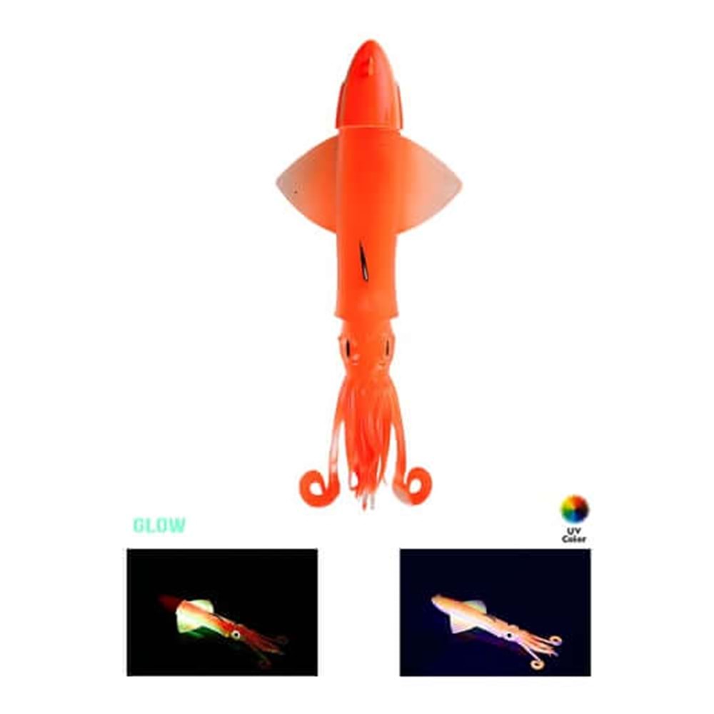 Fujin Calamax EVO 190gr Combo Squid Silikon Yem - FLUO ORANGE