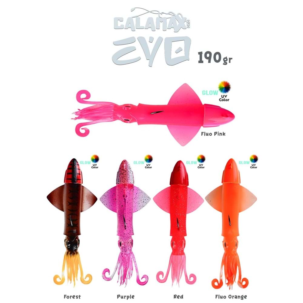 Fujin Calamax EVO 190gr Combo Squid Silikon Yem