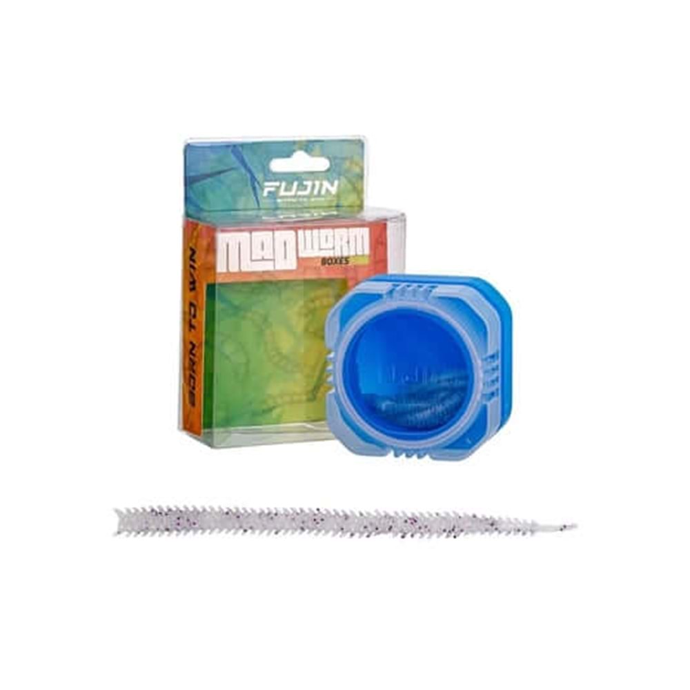 Fujin Mad Worm 9cm LRF Silikonu - PEARL WHITE GLOW