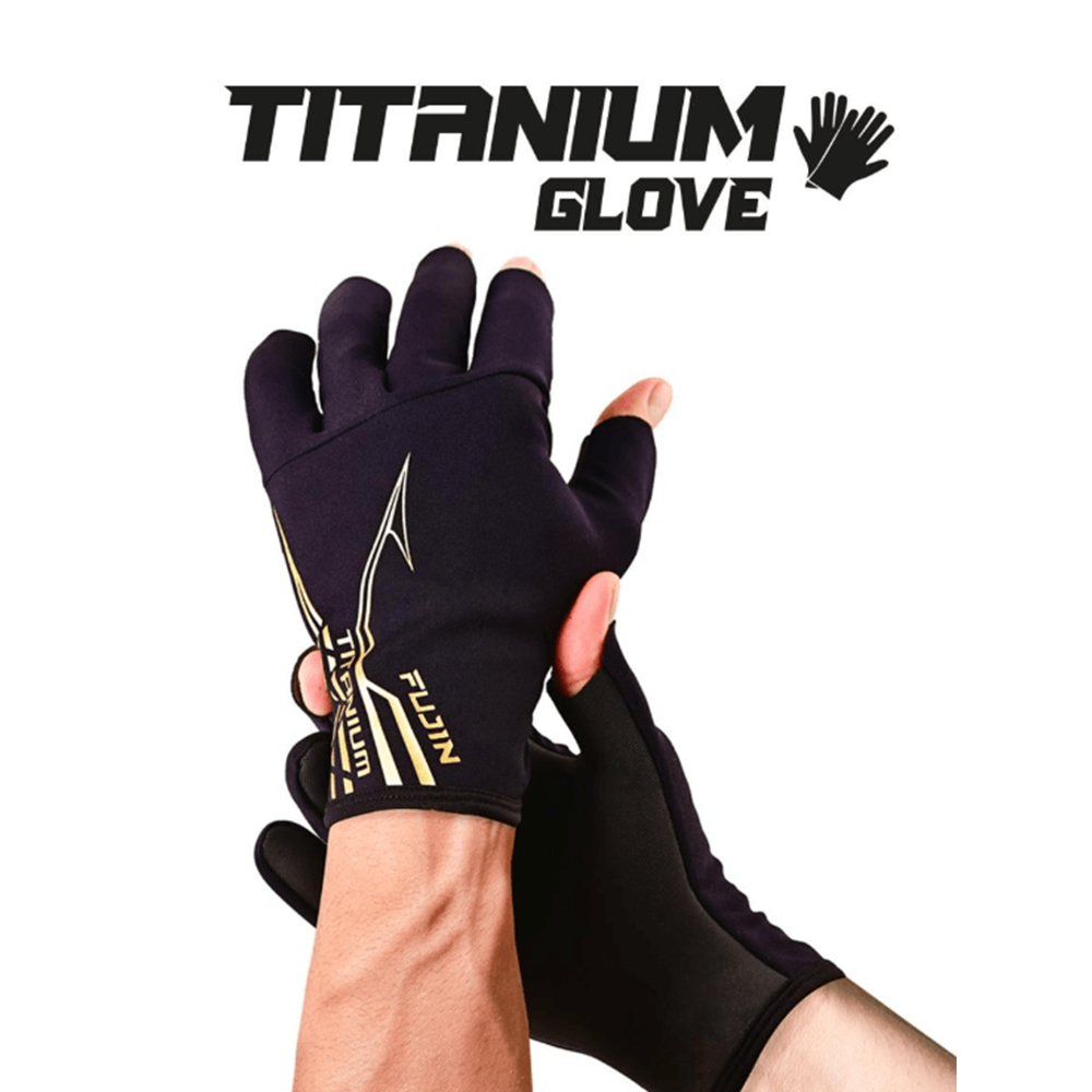 Fujin Pro Angler S24 Titanium Gloves Black Gold