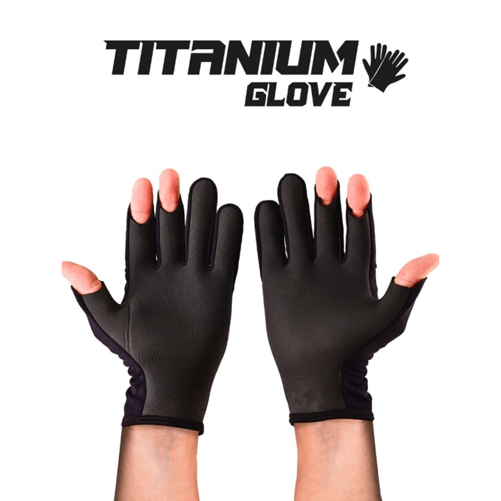Fujin Pro Angler S24 Titanium Gloves Black Gold