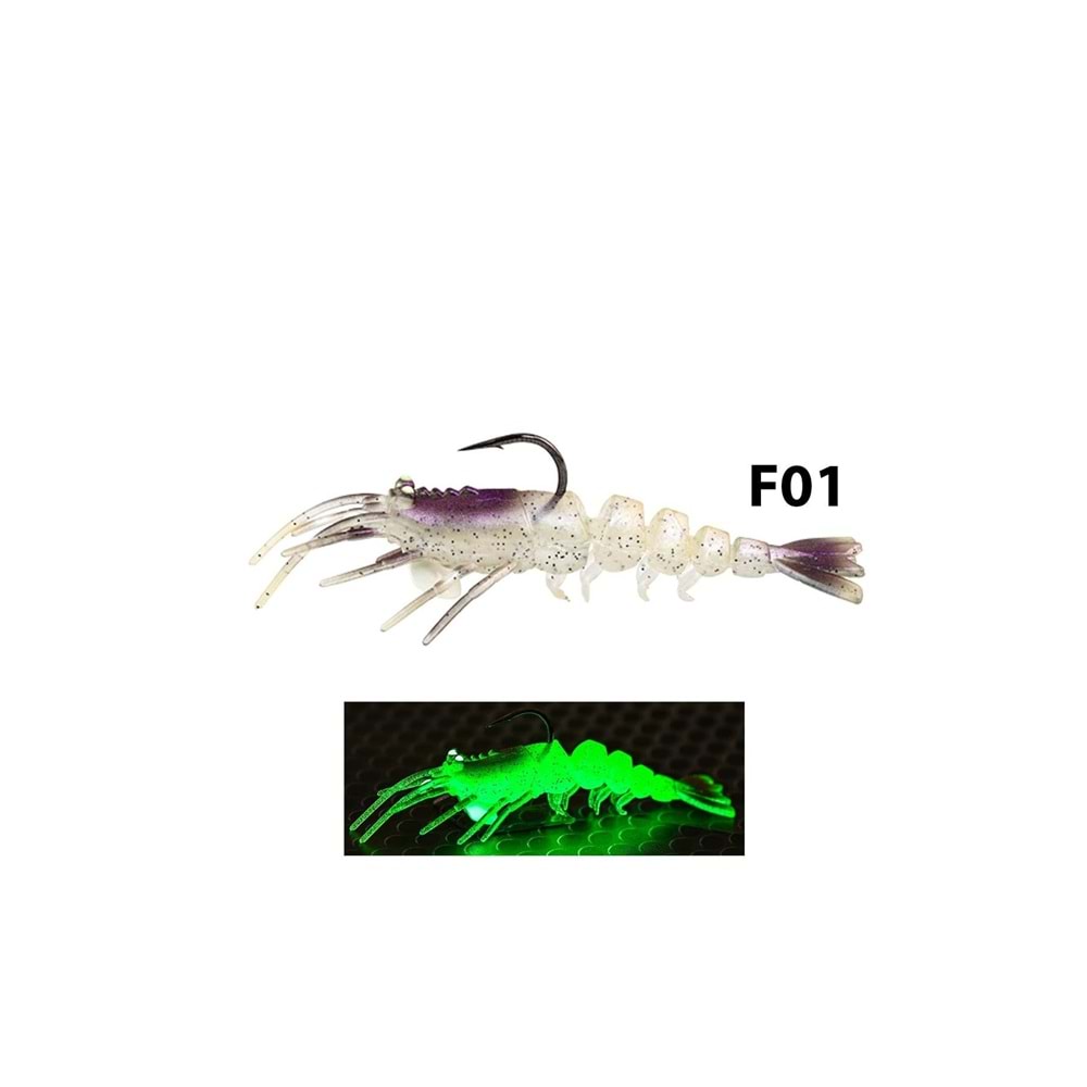 Fujin Shrimper 75mm 8.5gr Silikon Karides - F01 JELLY