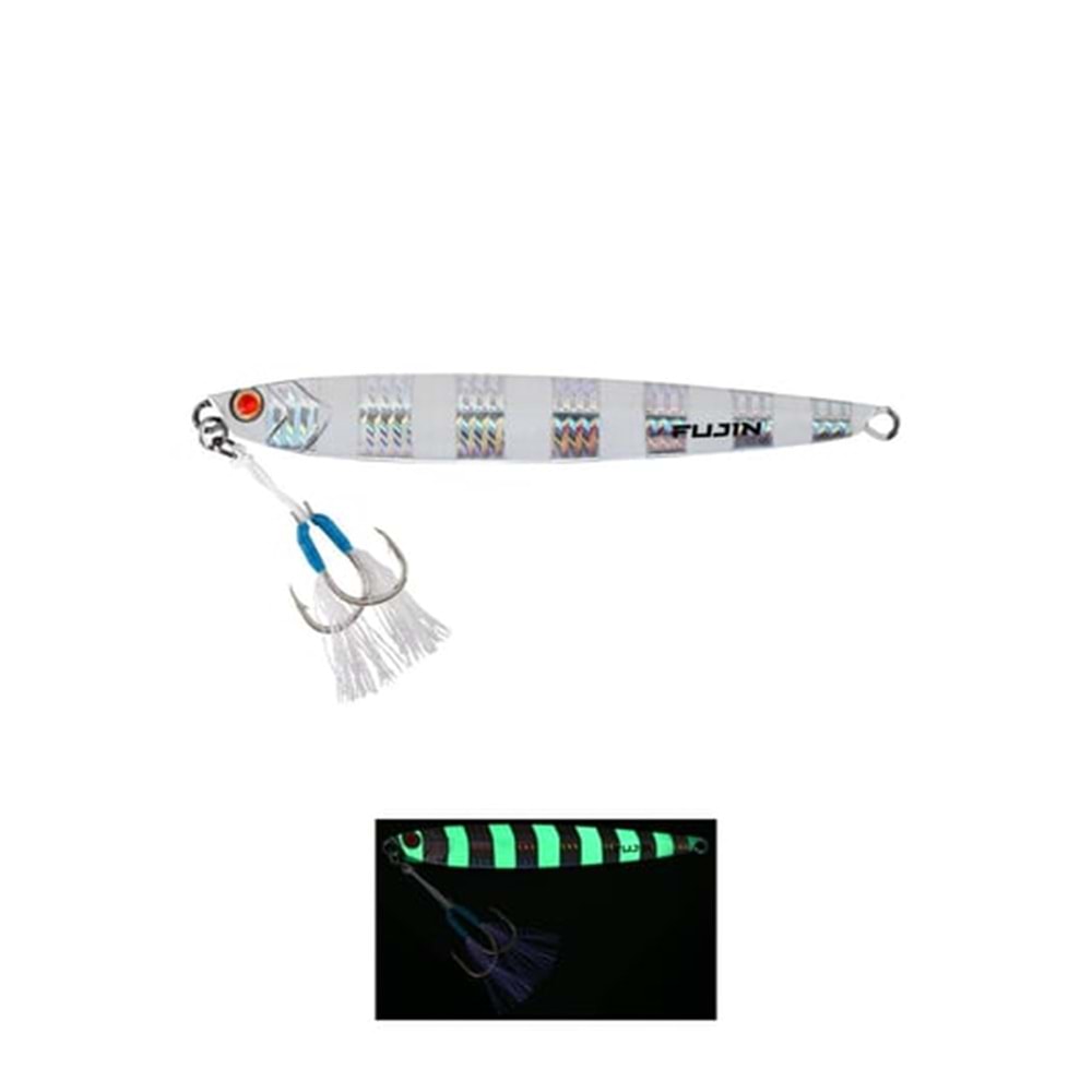 Fujin Valhalla Darksea 100gr Metal Jig Yem - MT04 ZEBRA GLOW