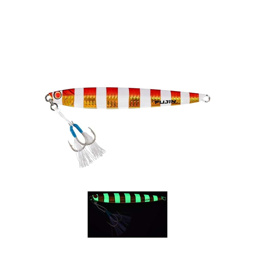 Fujin Valhalla Darksea 120gr Metal Jig Yem - MT09 GOLD ZEBRA GLOW