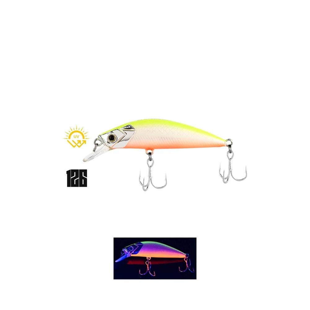 Fujin Beagle 6cm 6.5gr Maket Balık - 126 CHART BACK PEARL