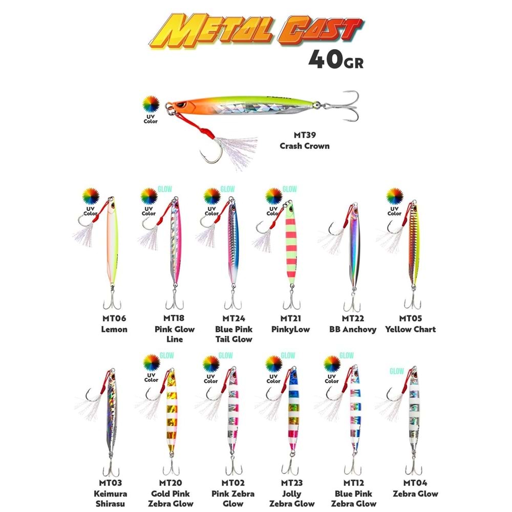 Fujin Metal Cast 40gr Shore Jig Metal Yem