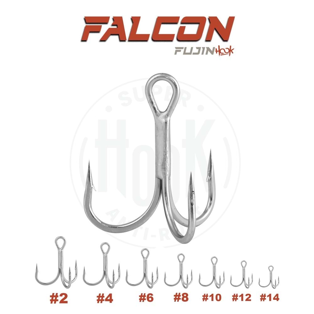Fujin Falcon Süper Anti-Rust Üçlü Kanca - 6