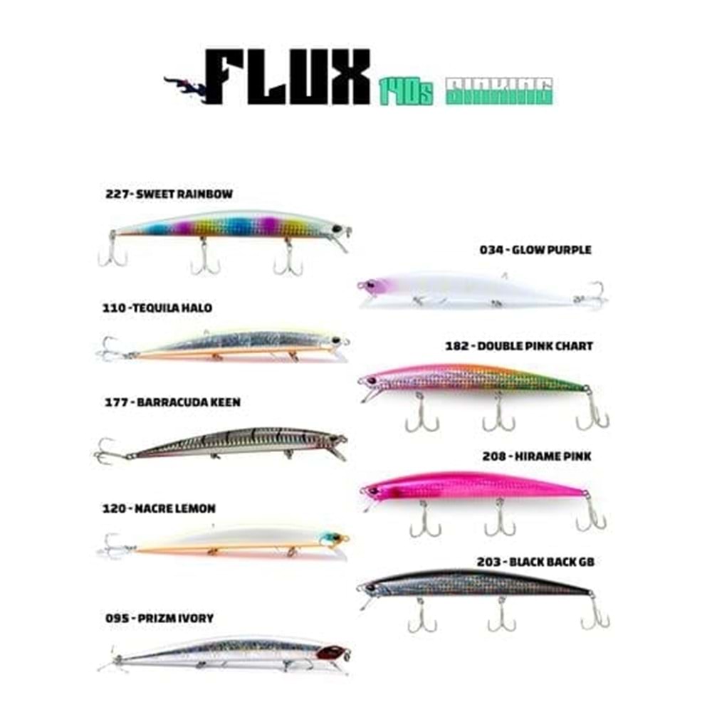 Fujin Flux 140S 140mm 21gr Sinking Maket Balık - 227