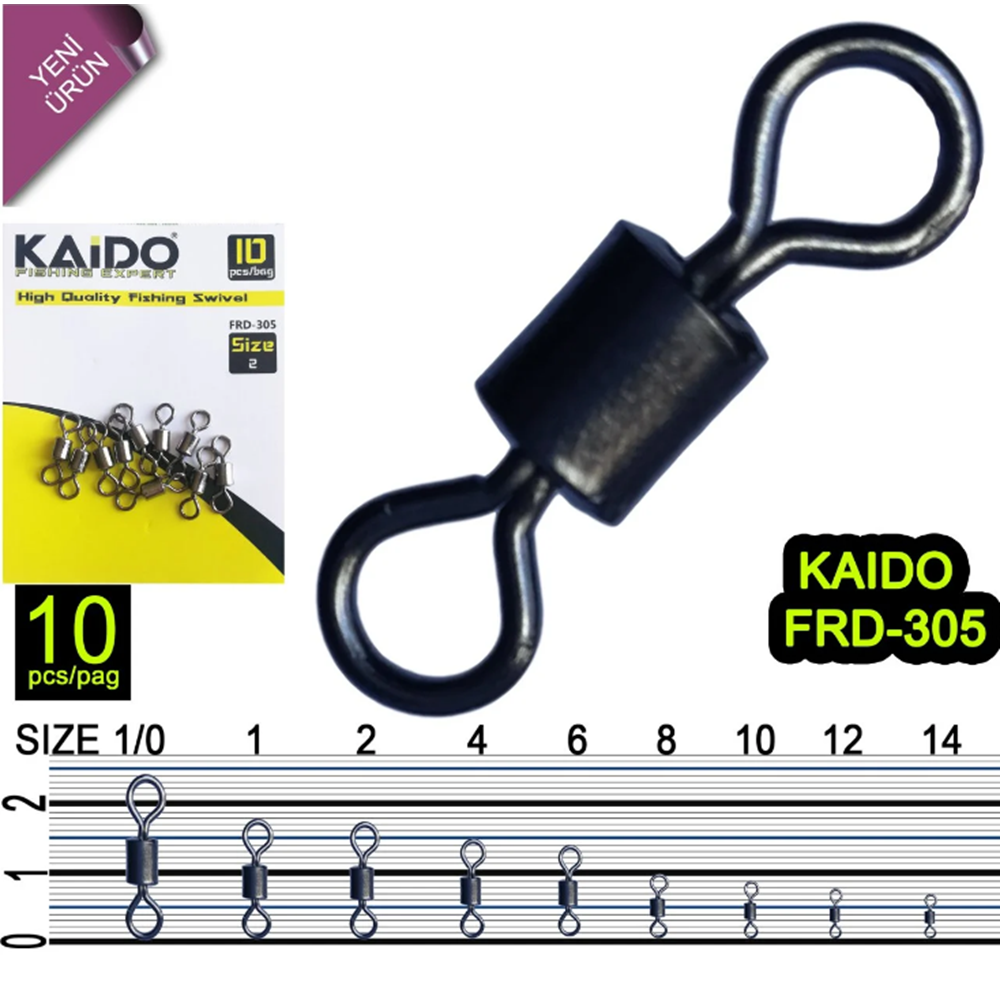Kaido Inox Bilyalı Düz Fırdöndü 10lu - 8