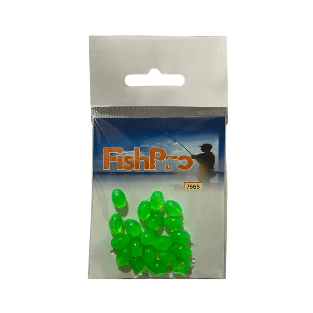FishPro Boncuk Oval 20 Li 8*10MM - YEŞİL