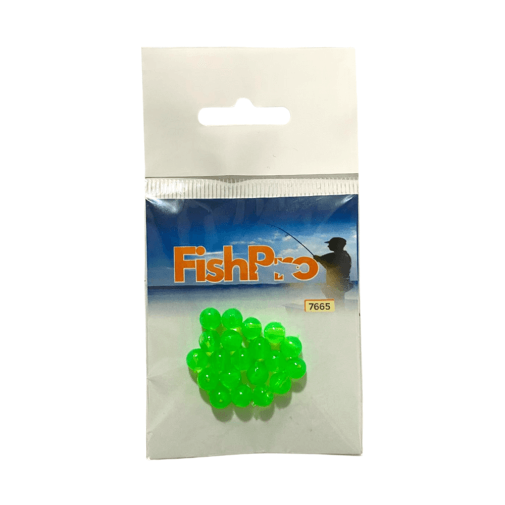 FishPro Boncuk Yuvarlak 20 Li 7*5MM - YEŞİL