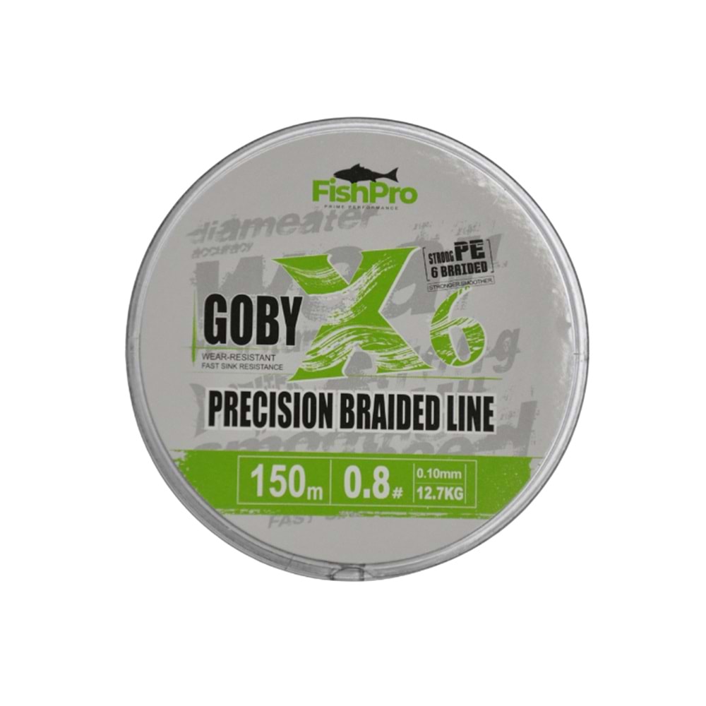 FishPro Goby 150m X6 Dark Green İp Misina