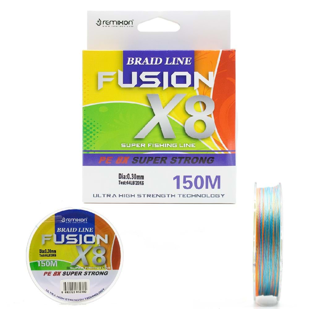 Remixon Fusion 150M X8 Multi Color İp Misina - 0.25 MM