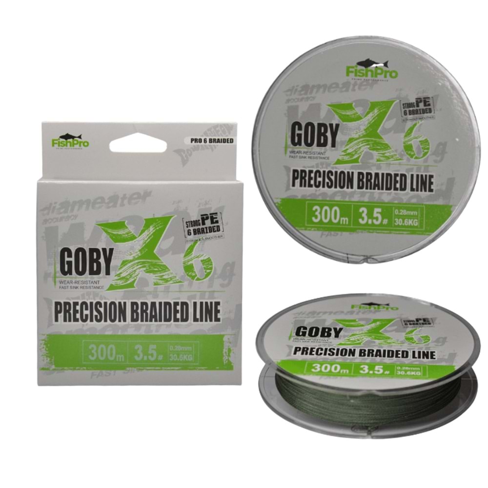 FishPro Goby 300m X6 Dark Green İp Misina