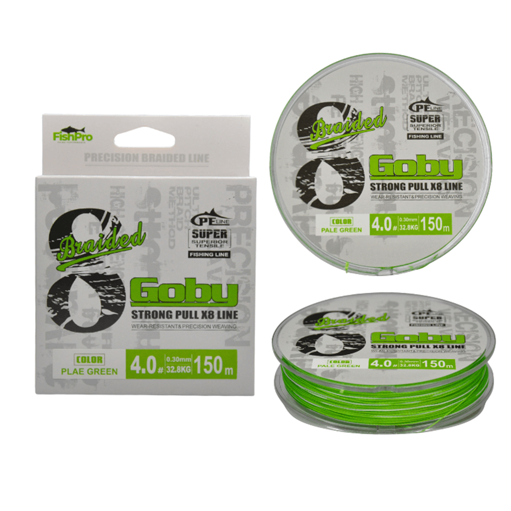 FishPro Goby 150m X8 Pale Green İp Misina - 0.06 MM