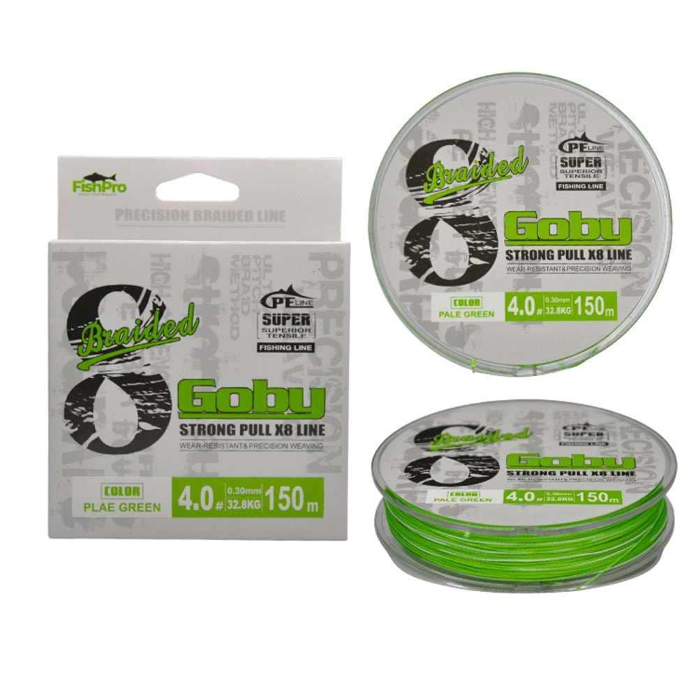 FishPro Goby 150m X8 Pale Green İp Misina