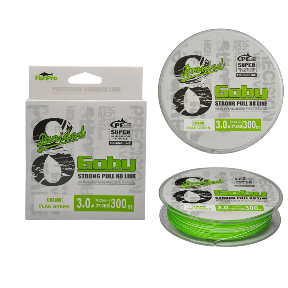 FishPro Goby 300m X8 Pale Green İp Misina - 0.10 MM