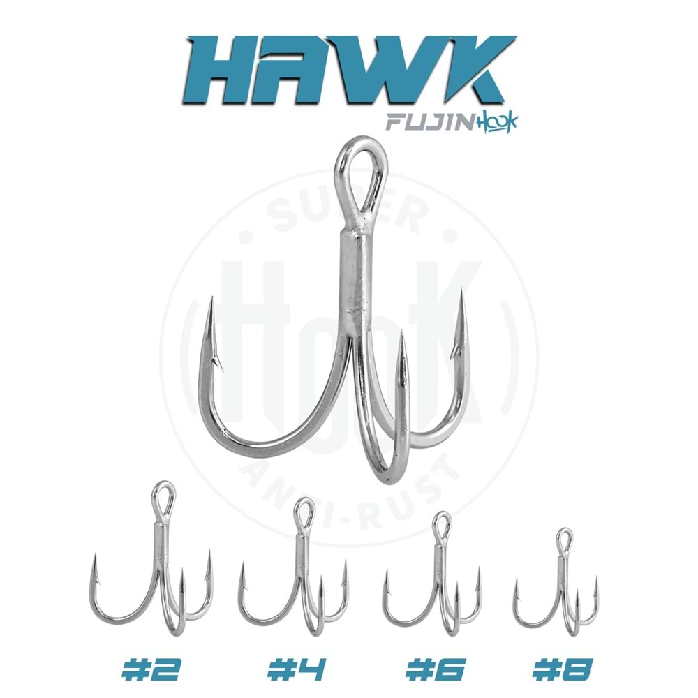 Fujin Hawk Süper Anti-Rust Üçlü Kanca - 8