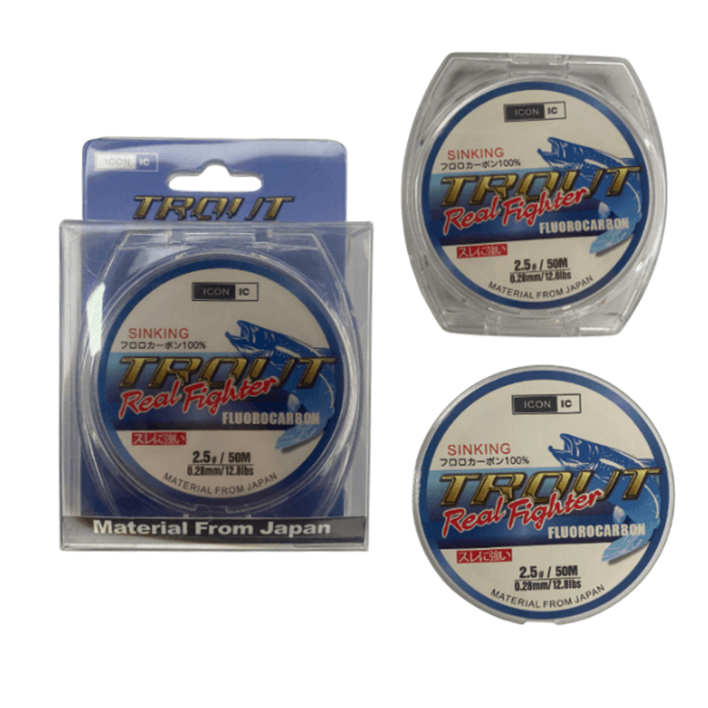ICON-IC Trout 50mt Fluorocarbon Misina - 0.45 MM