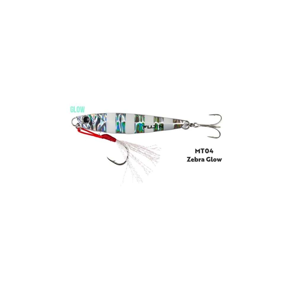 Fujin Jig-X 40gr Shore Jigging Jig Yem - MT04 ZEBRA GLOW