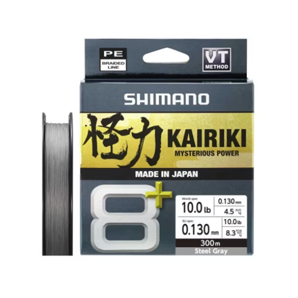 Shimano Kairiki 8+300m Steel Gray Misina - 0.13MM