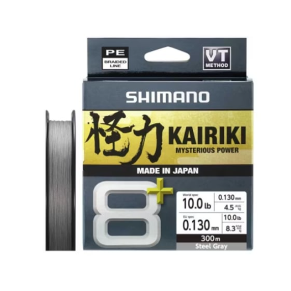 Shimano Kairiki 8+300m Steel Gray Misina - 0.20MM