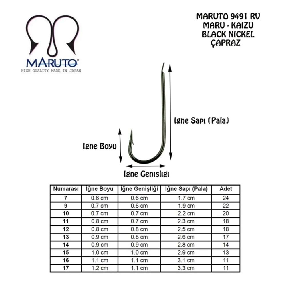 Maruto 9491 Rv Çapraz Bn İğne
