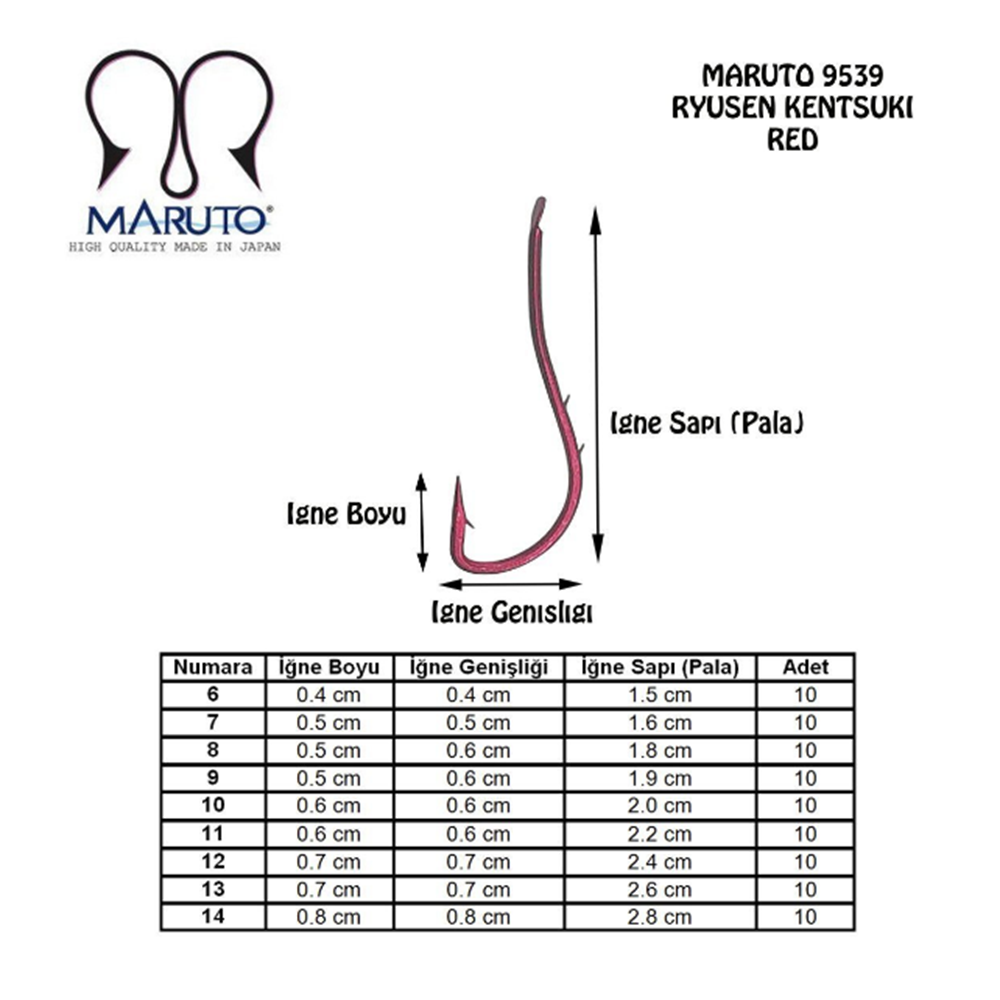 Maruto 9539 Red Olta İğnesi - 9