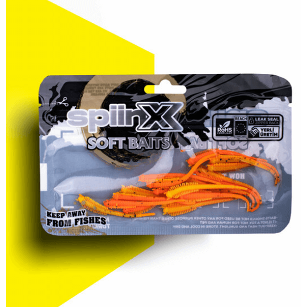 Spiinx Sandworm 6cm 18p Silikon Yem - FIRE TIGER