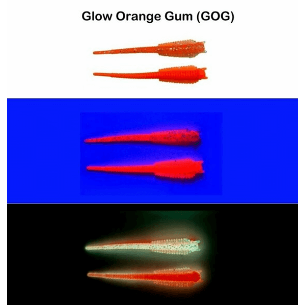 Spiinx Sandworm 6cm 18p Silikon Yem - GLOW ORANGE GUM