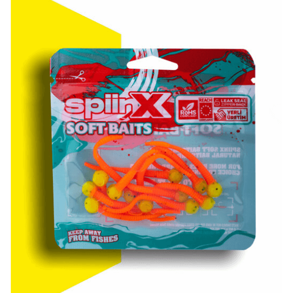 Spiinx Mice Tail 8cm 12p Silikon Yem - FIRE TIGER