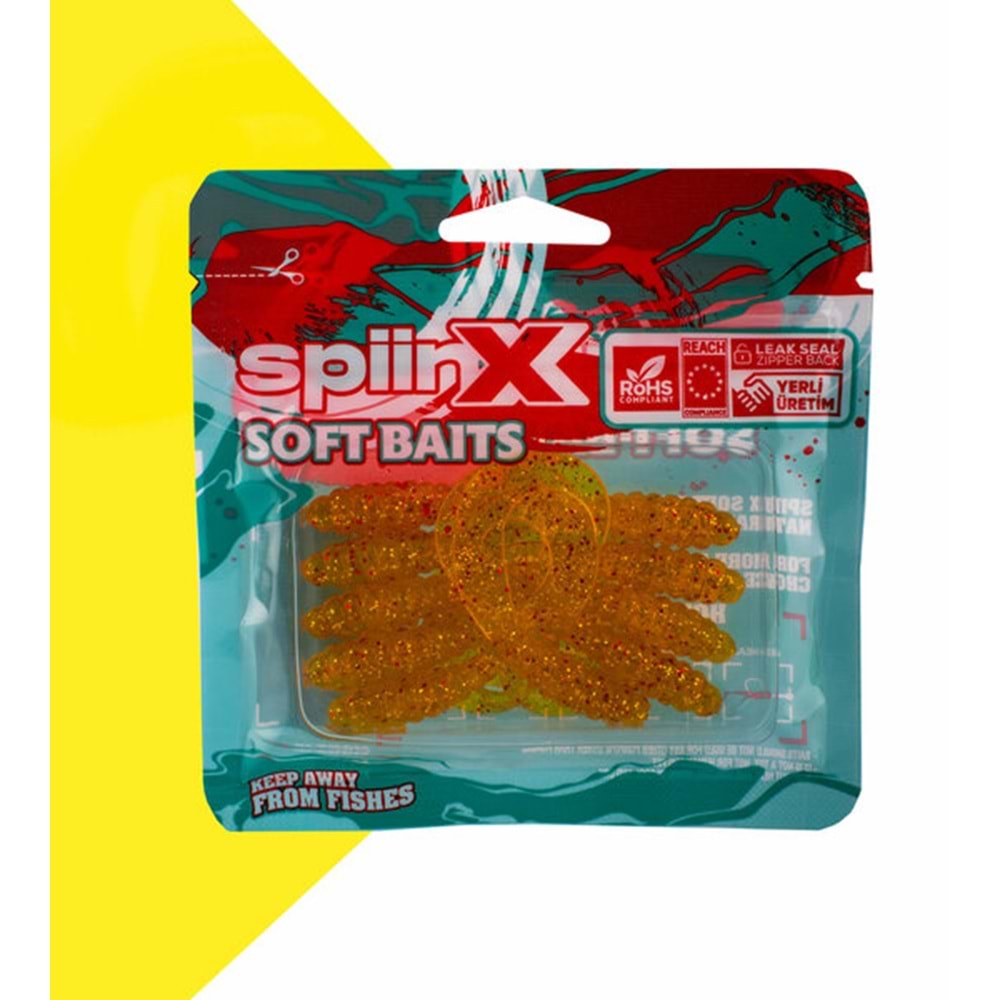 Spiinx Crazy Tail Kuyruk 7.5CM 10P Silikon Yem - HONEY SHRIMP