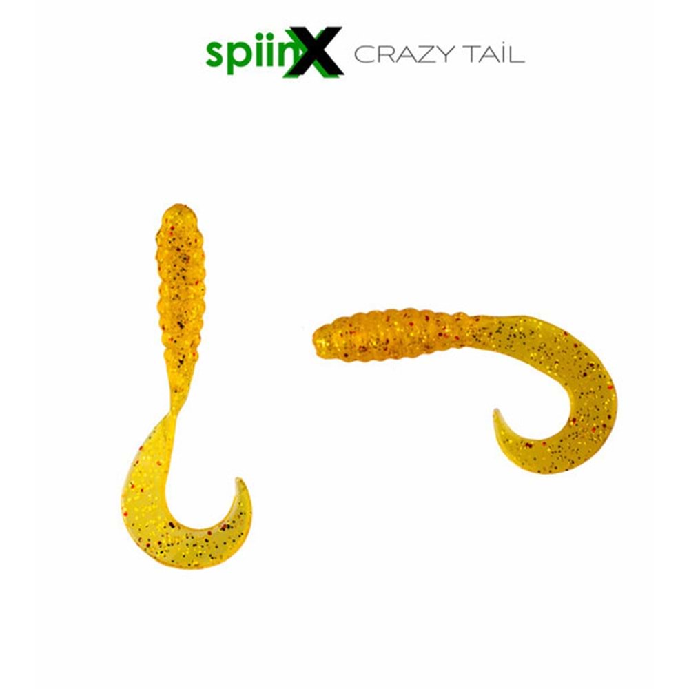 Spiinx Crazy Tail Kuyruk 7.5CM 10P Silikon Yem - HONEY SHRIMP