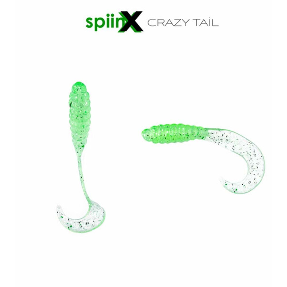 Spiinx Crazy Tail Kuyruk 7.5CM 10P Silikon Yem - YUZU